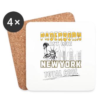 PADERBORN EST COMME NEW YORK - Dessous de verre (lot de 4) - blanc - Devant