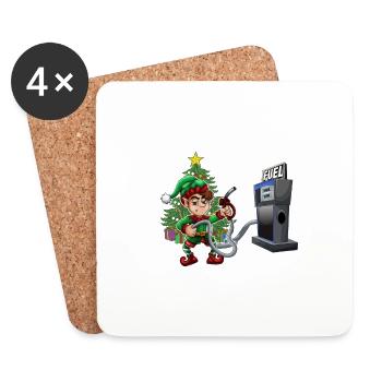 What the Elf - FunnY Christmas Expensive Gas - Coasters (set of 4) - white - Front