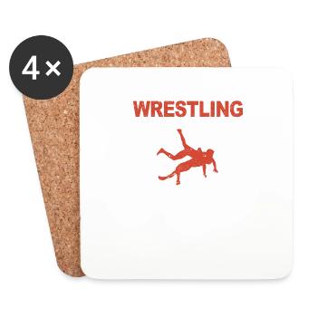 Wrestling Definition Wrestler Trainer Student - Untersetzer (4er-Set) - Weiß - Vorne