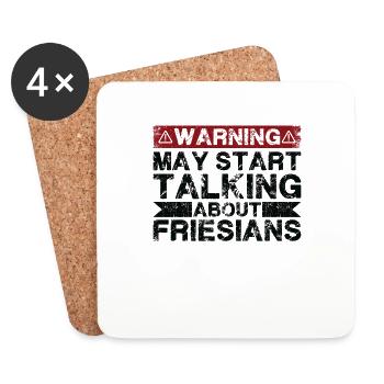 En parlant de frison - Dessous de verre (lot de 4) - blanc - Devant