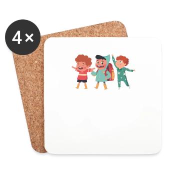 Child Autistic Friends Autism Awareness - Coasters (set of 4) - white - Front