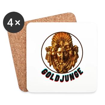 Goldjunge - Untersetzer (4er-Set) - Weiß - Vorne