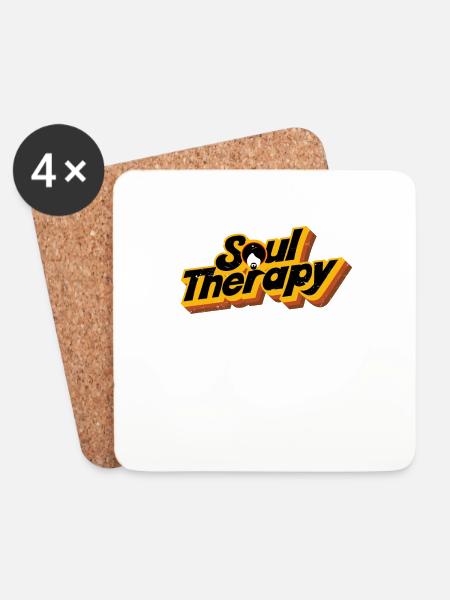 Funk Clothing | Vintage 70er Jahre Kostüm für Soul Musik - Untersetzer (4er-Set) - Weiß