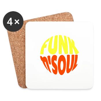 | de vêtements Funk Costume vintage des années 70 pour la musique soul - Dessous de verre (lot de 4) - blanc - Devant