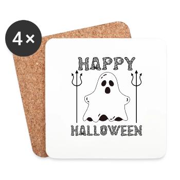 Happy Halloween - Halloween Day - Coasters (set of 4) - white - Front