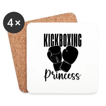 Kickboxing Princess Kickboxer Boxing Fight Fighter - Untersetzer (4er-Set) - Weiß - Vorne
