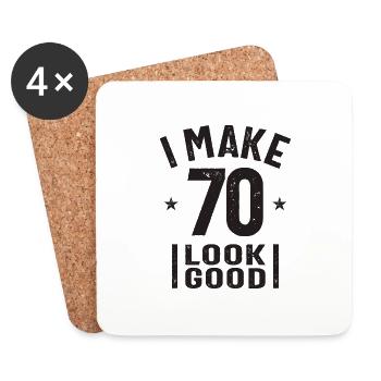 I Make 70 Look Good - 70th Birthday - Coasters (set of 4) - white - Front