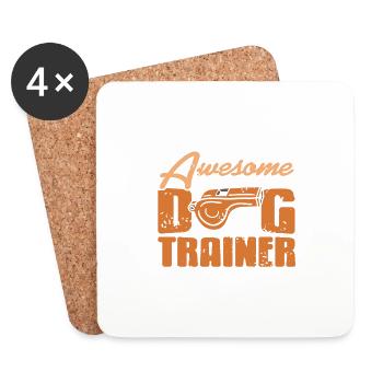 This Is What An Awesome Dog Trainer Looks Like - Coasters (set of 4) - white - Front