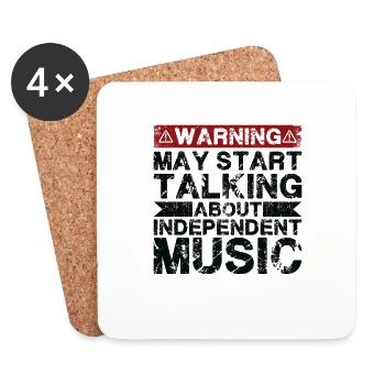 En parlant de musique indépendante - Dessous de verre (lot de 4) - blanc - Devant