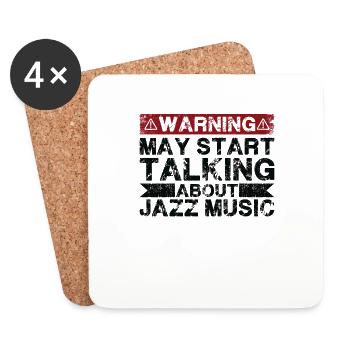 En parlant de musique jazz - Dessous de verre (lot de 4) - blanc - Devant