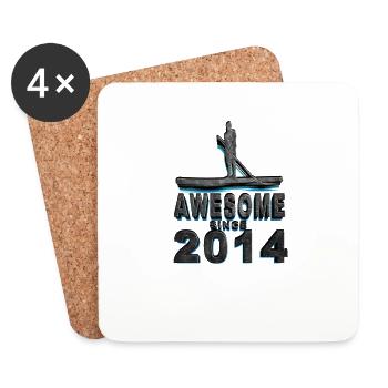 Génial depuis 2014. Stand up Paddle, Paddleboard. - Dessous de verre (lot de 4) - blanc - Devant