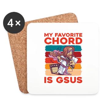 Mon accord préféré est Gsus - Dessous de verre (lot de 4) - blanc - Devant