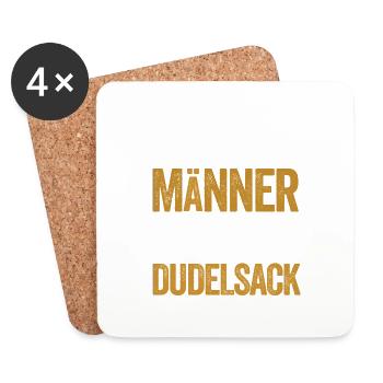 Echte Männer Spielen Dudelsack Sackpfeife - Untersetzer (4er-Set) - Weiß - Vorne