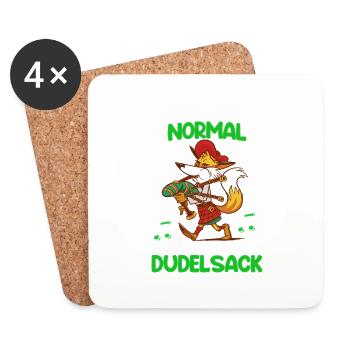 Dudelsack Dudelsackspieler Schottland Sackpfeife - Untersetzer (4er-Set) - Weiß - Vorne