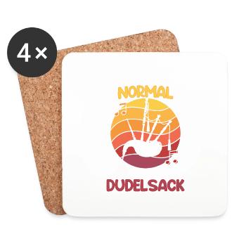Dudelsack Dudelsackspieler Schottland Sackpfeife - Untersetzer (4er-Set) - Weiß - Vorne