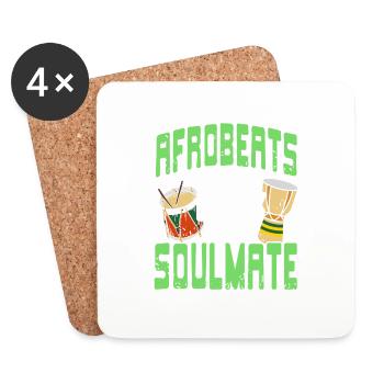 Afrobeats Is My Soulmate Retro Afrobeat Lover - Untersetzer (4er-Set) - Weiß - Vorne