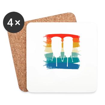 Retro Vintage Classic Congas Player Instrument - Coasters (set of 4) - white - Front