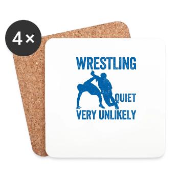 Lustiger Vatertag Wrestler Daddy Wrestle Fan - Untersetzer (4er-Set) - Weiß - Vorne