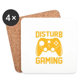 1 Ne pas déranger Im gaming - Dessous de verre (lot de 4) - blanc - Devant