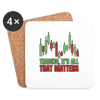 Trading, c’est tout ce qui compte 3 - Dessous de verre (lot de 4) - blanc - Devant