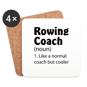 Rowing Trainer Rowing Trainer Rower Rowing Boat - Coasters (set of 4) - white - Front