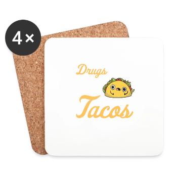 Taco Mexikanische Essen Mexico Tortilla Burrito - Untersetzer (4er-Set) - Weiß - Vorne