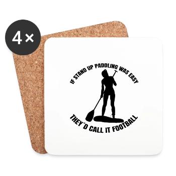 Stand up Paddle Surf Stand Up Paddle Stand Up Paddle - Dessous de verre (lot de 4) - blanc - Devant