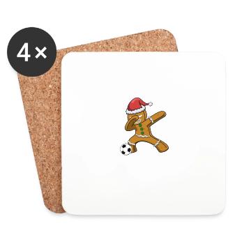 Heart & Soul Scores - Gingerbread Football Weckmann - Coasters (set of 4) - white - Front