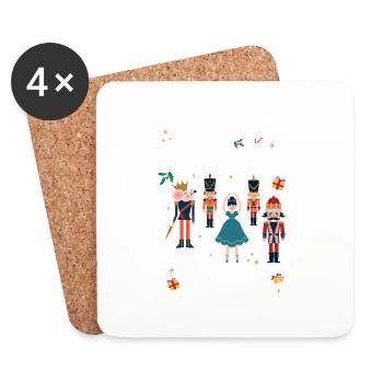 Märchen Klara Nussknacker Figur Prinz Ballett Weih - Untersetzer (4er-Set) - Weiß - Vorne