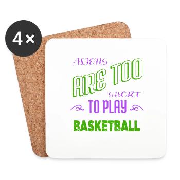 alien i don't speak human alien spaceship - Coasters (set of 4) - white - Front