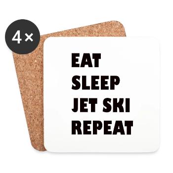 Jetski Sport Eau Moto Sports Nautiques Cadeau - Dessous de verre (lot de 4) - blanc - Devant