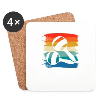 Retro Vintage Classic Maraca Player Instrument - Coasters (set of 4) - white - Front