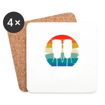 Retro Vintage Classic Congas Player Instrument - Coasters (set of 4) - white - Front