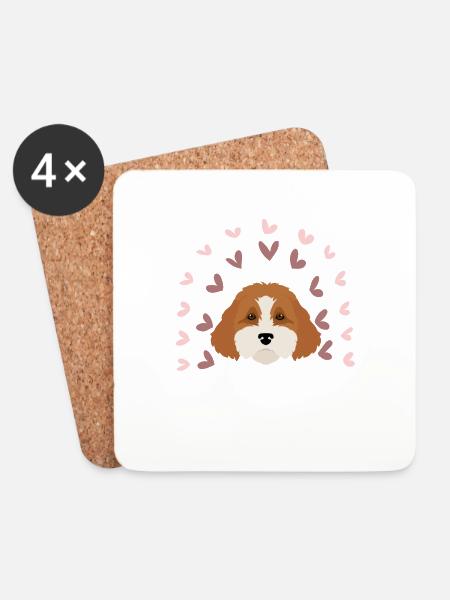 CAVAPOO MAMA. Netter süßer Hund. Hundefreund. - Untersetzer (4er-Set) - Weiß