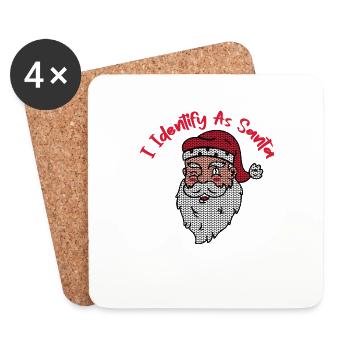 I Identify As Santa 14 - Coasters (set of 4) - white - Front