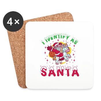 I Identify As Santa 12 - Coasters (set of 4) - white - Front