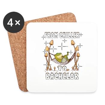 FROM CHILLER TO BACHELOR - Coasters (set of 4) - white - Front