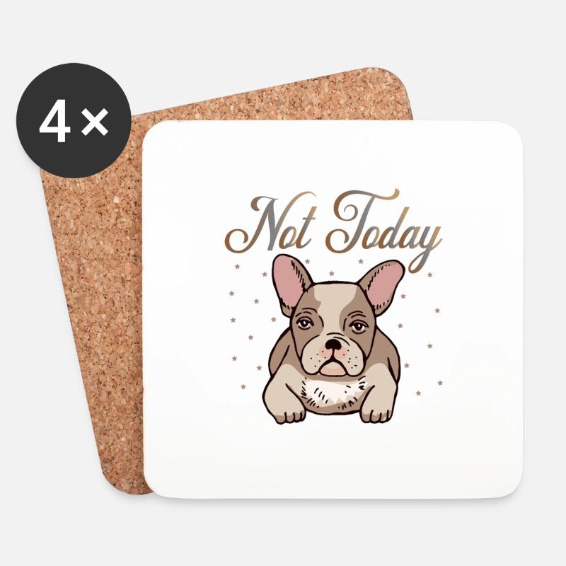 Not today - Untersetzer (4er-Set) - Weiß