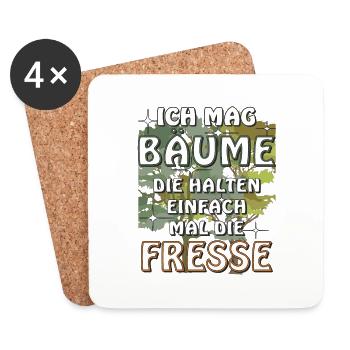ICH MAG BÄUME - Untersetzer (4er-Set) - Weiß - Vorne