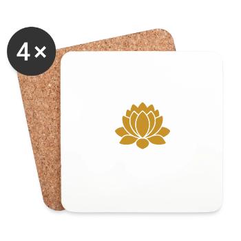 Namastay au lit pour la récupération fan de narcotiques - Dessous de verre (lot de 4) - blanc - Devant