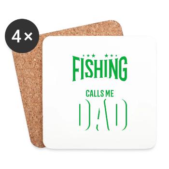 Fishing Gift Fishing Fisherman Funny Angler - Coasters (set of 4) - white - Front