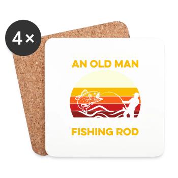 Funny Fishing Saying Gift For Fisherman - Coasters (set of 4) - white - Front