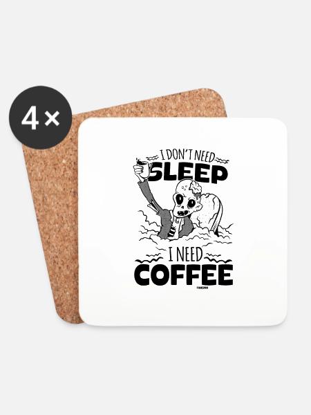 Kaffee - Untersetzer (4er-Set) - Weiß