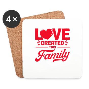 Adoption of children Foster parents Adoption - Coasters (set of 4) - white - Front