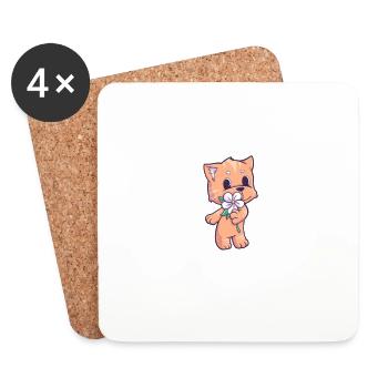 I am a Cat Mom Just Like A Normal Mom - Coasters (set of 4) - white - Front