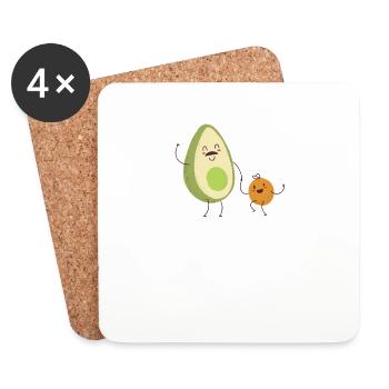 I'm An Avocado Dad Just Like A Normal Dad - Coasters (set of 4) - white - Front
