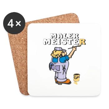 MALER MEISTER - Untersetzer (4er-Set) - Weiß - Vorne