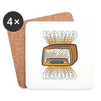 RADIO - Untersetzer (4er-Set) - Weiß - Vorne