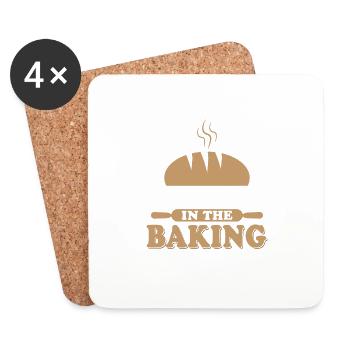 History In The Baking Bake Cake Cookie Pastry - Untersetzer (4er-Set) - Weiß - Vorne