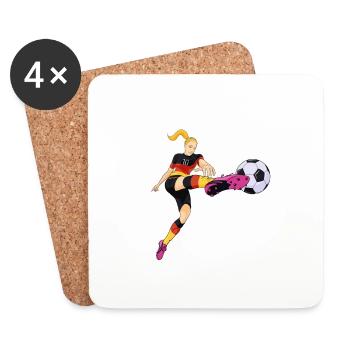 German National Soccer Team I Football Germany - Untersetzer (4er-Set) - Weiß - Vorne